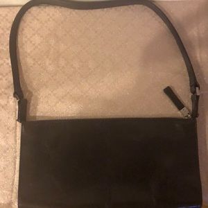 Monsac Small Brown Leather Shoulder Bag